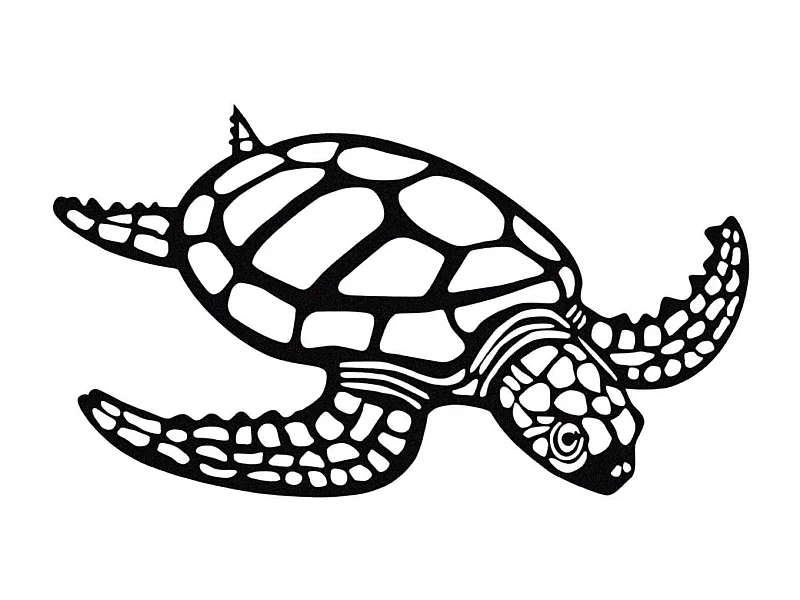 Décoration murale en métal Animal Tortue