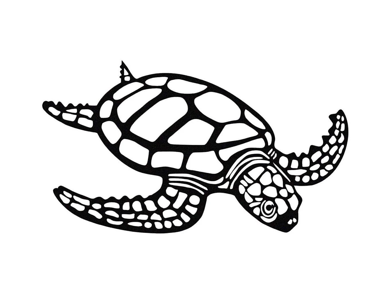 Décoration murale en métal Animal Tortue