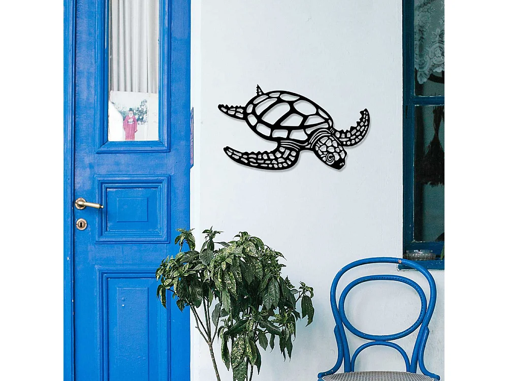 Décoration murale en métal Animal Tortue