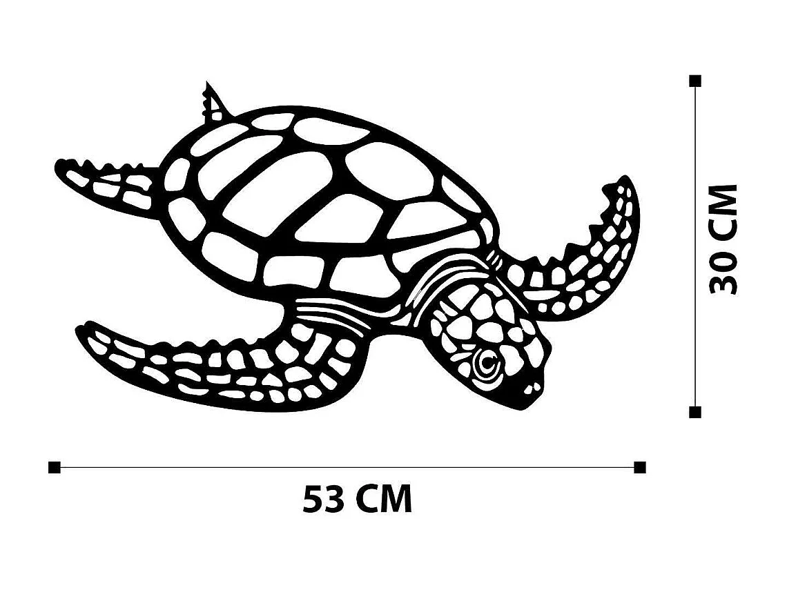 Décoration murale en métal Animal Tortue