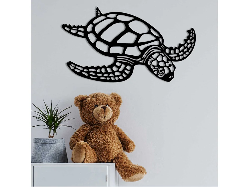 Décoration murale en métal Animal Tortue