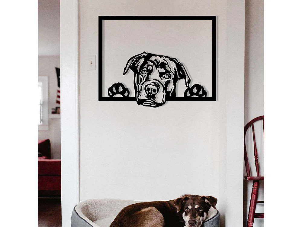 Décoration murale en métal Animal Chien