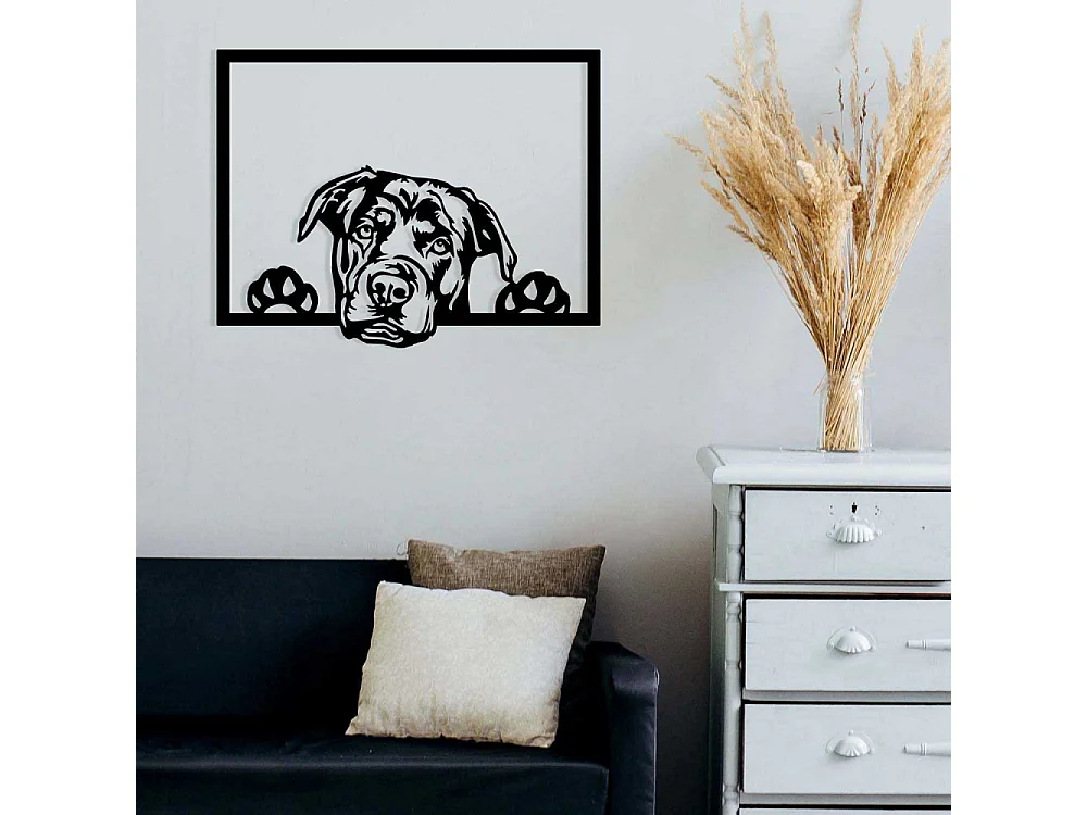 Décoration murale en métal Animal Chien