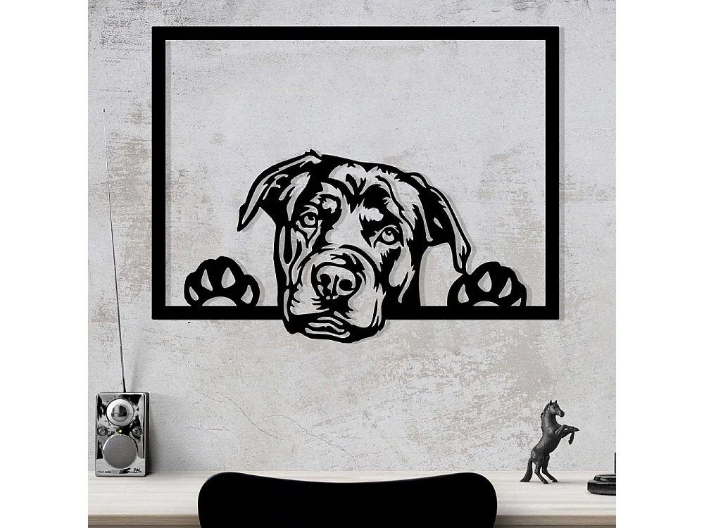 Décoration murale en métal Animal Chien