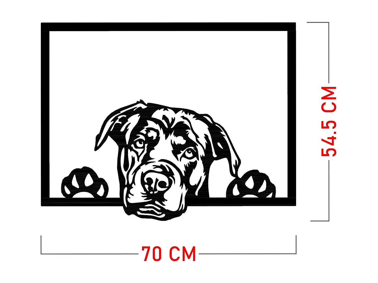 Décoration murale en métal Animal Chien