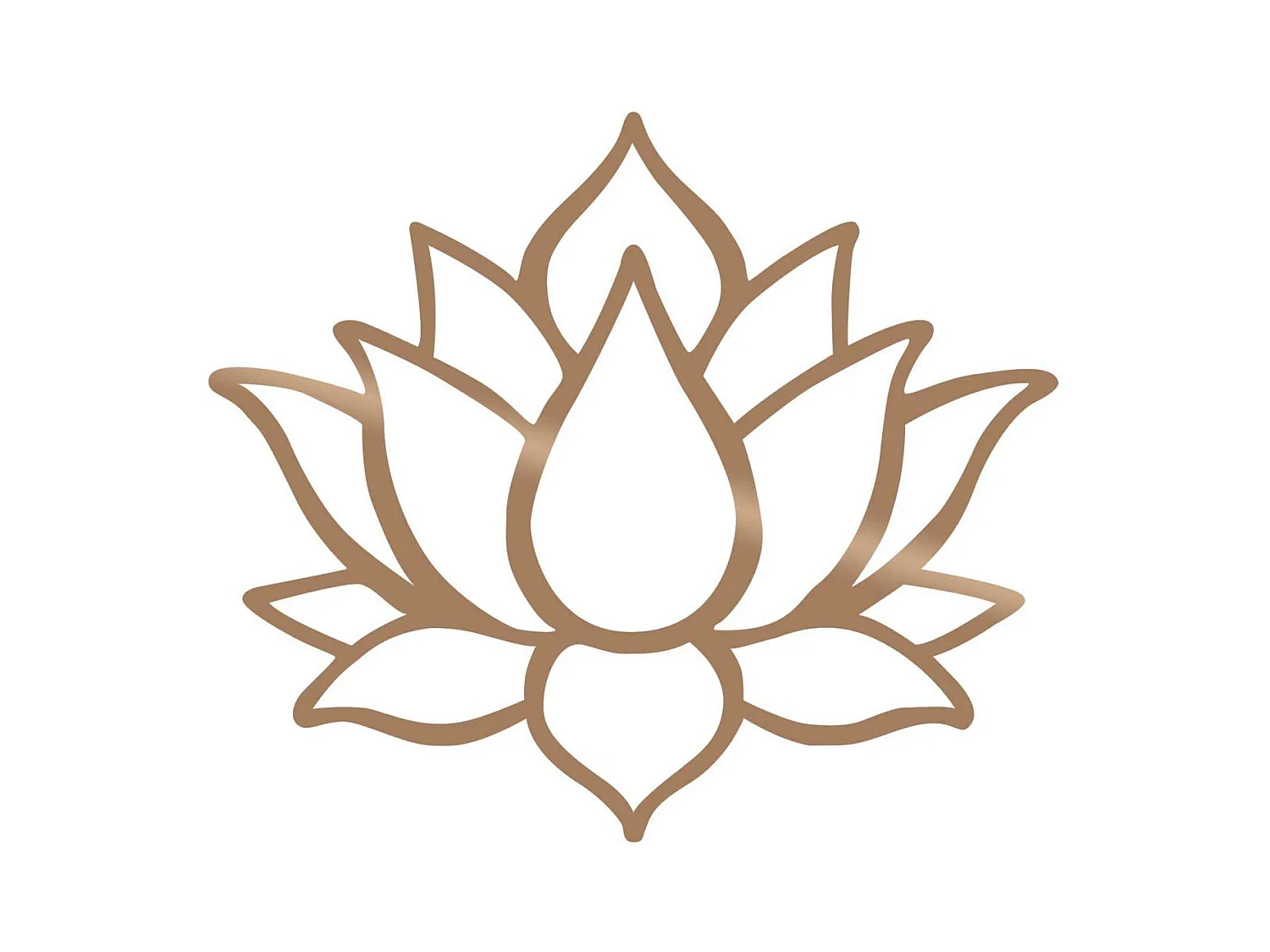 Accesorio decorativo de pared – 50 x 43 cm – Cobre – Metal