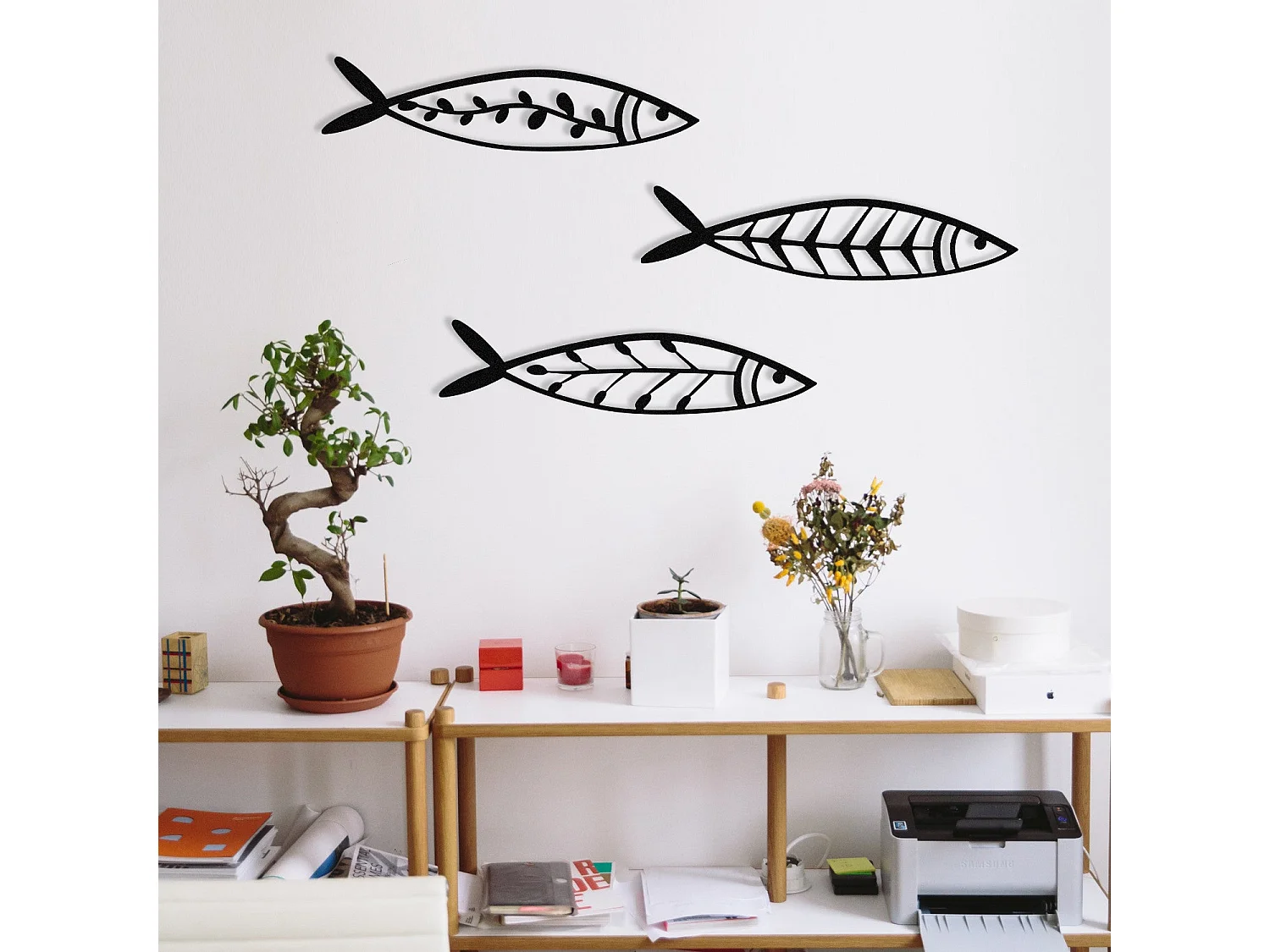 Décoration murale en métal - Mer Poisson