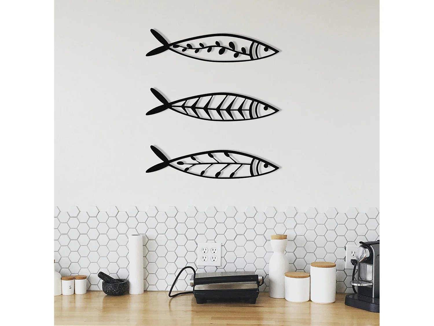 Décoration murale en métal - Mer Poisson