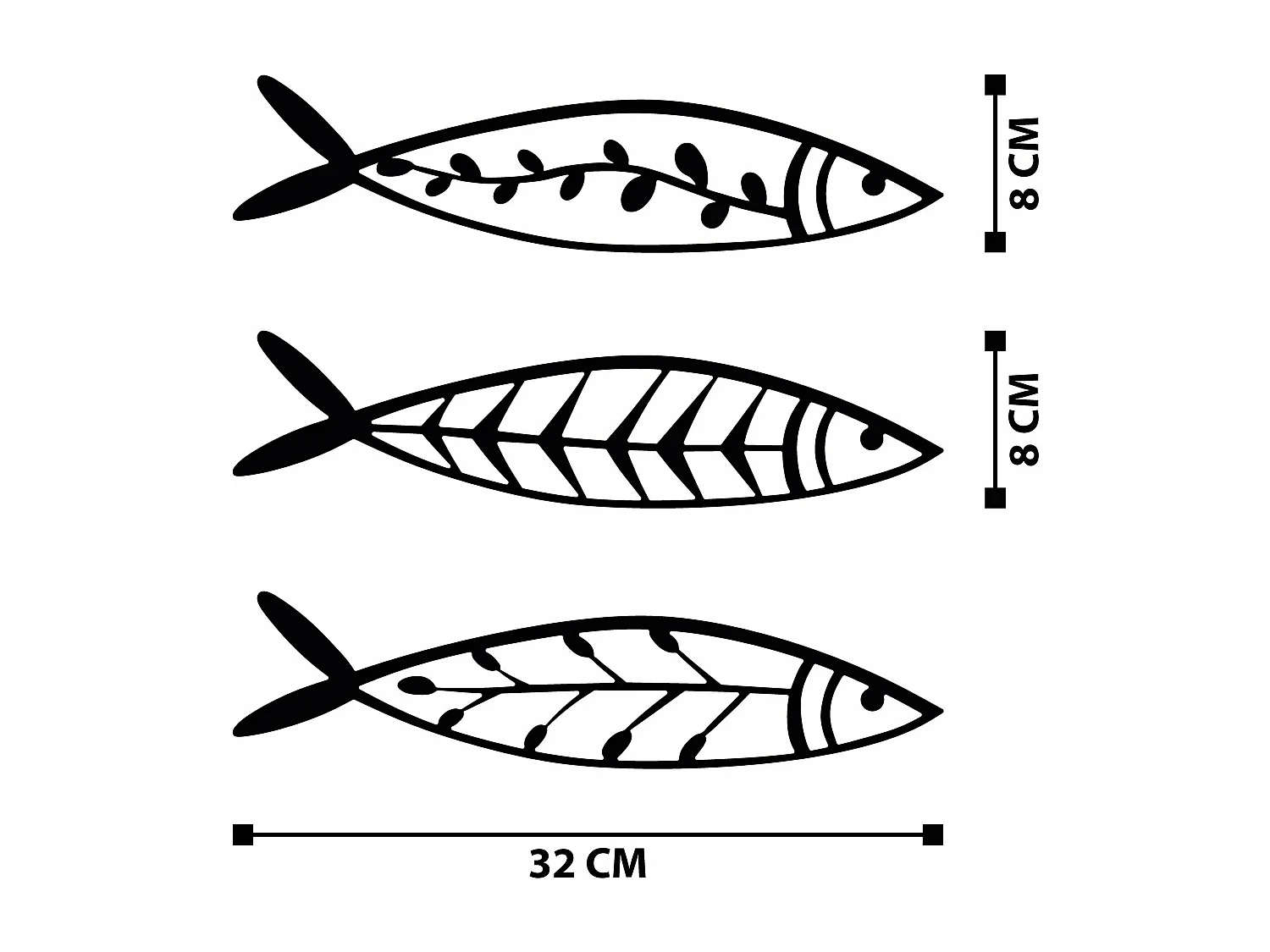 Décoration murale en métal - Mer Poisson