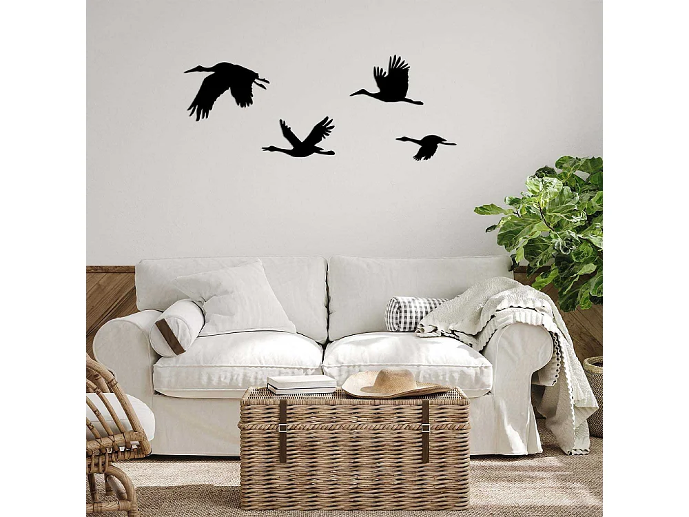 Accesorio decorativo de pared – 30 x 20 cm, 26 x 17 cm, 26 x 14 cm, 21 x 9 cm – Negro – 100% Metal