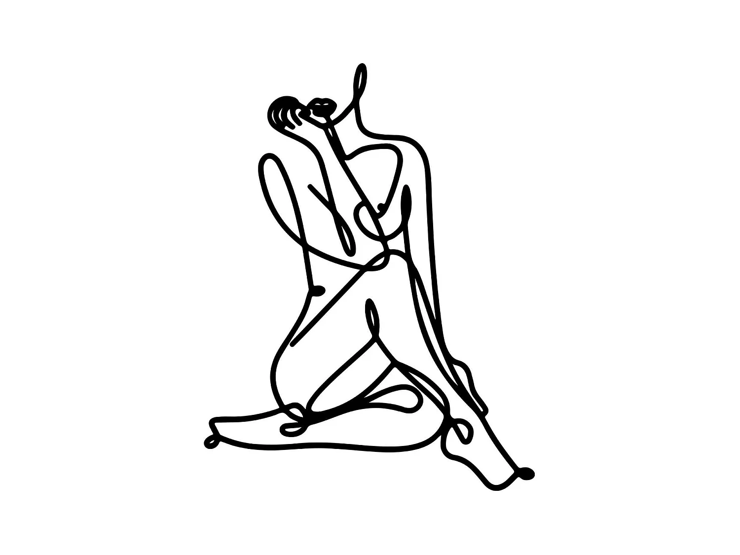 Décoration murale en métal Woman Modèle 4