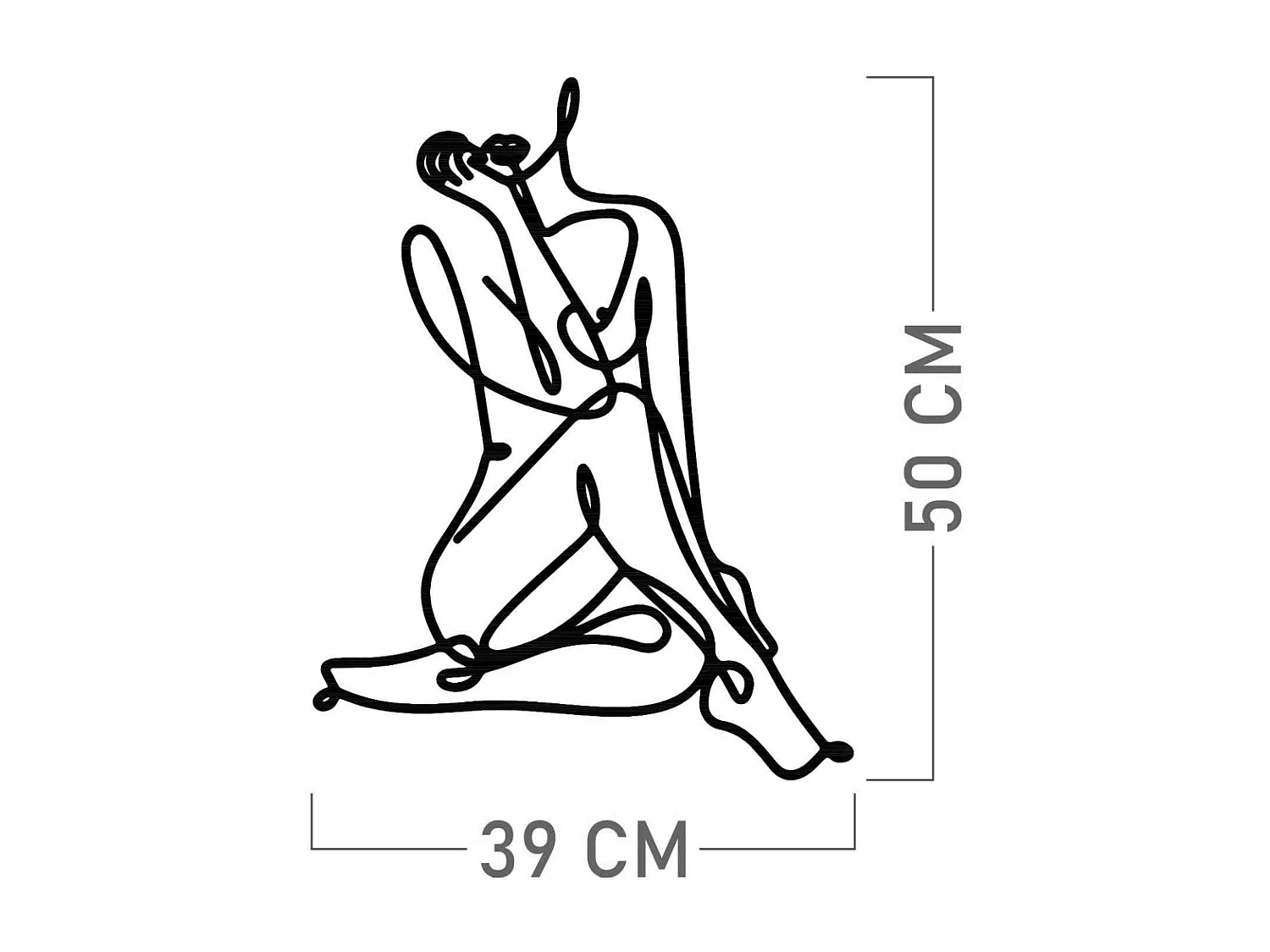 Décoration murale en métal Woman Modèle 4