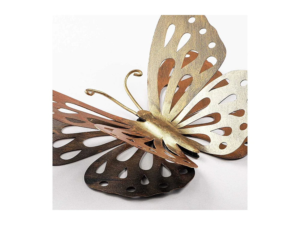 Accesorio decorativo de pared de metal – 32 x 29 cm – pintado a mano