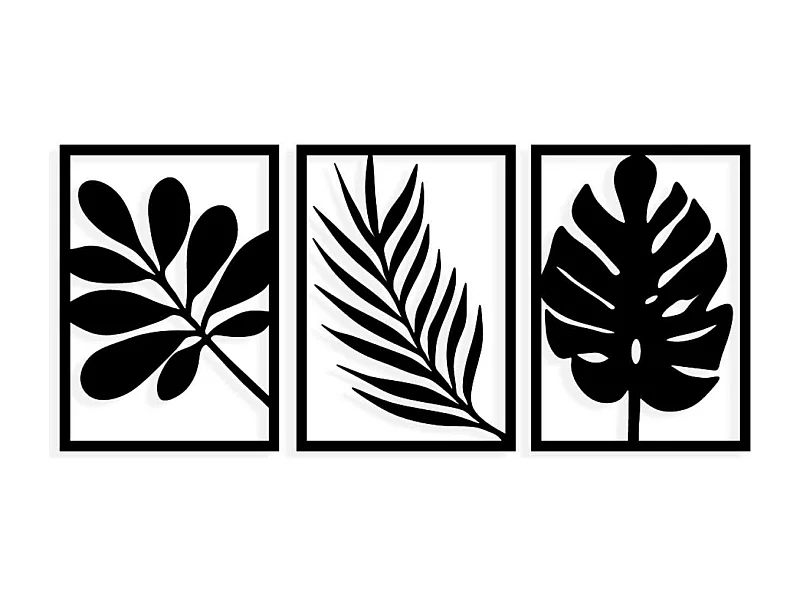 Décoration murale en métal Nature Feuilles