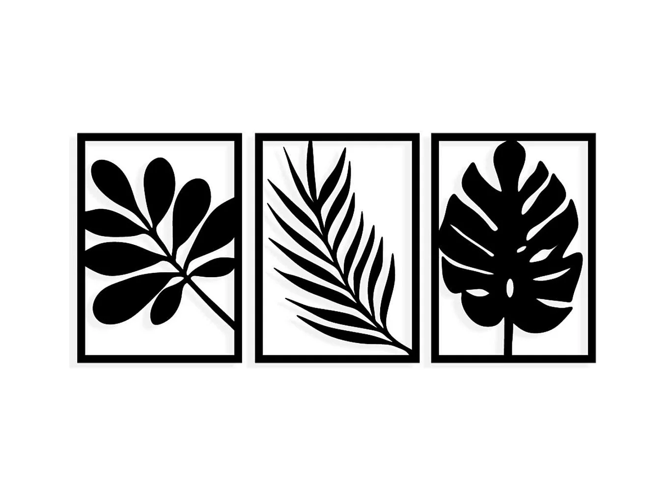 Décoration murale en métal Nature Feuilles