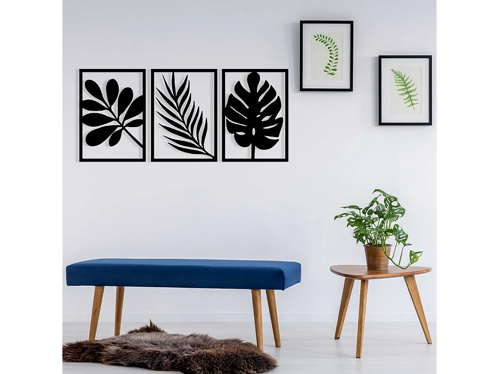 Décoration murale en métal Nature Feuilles