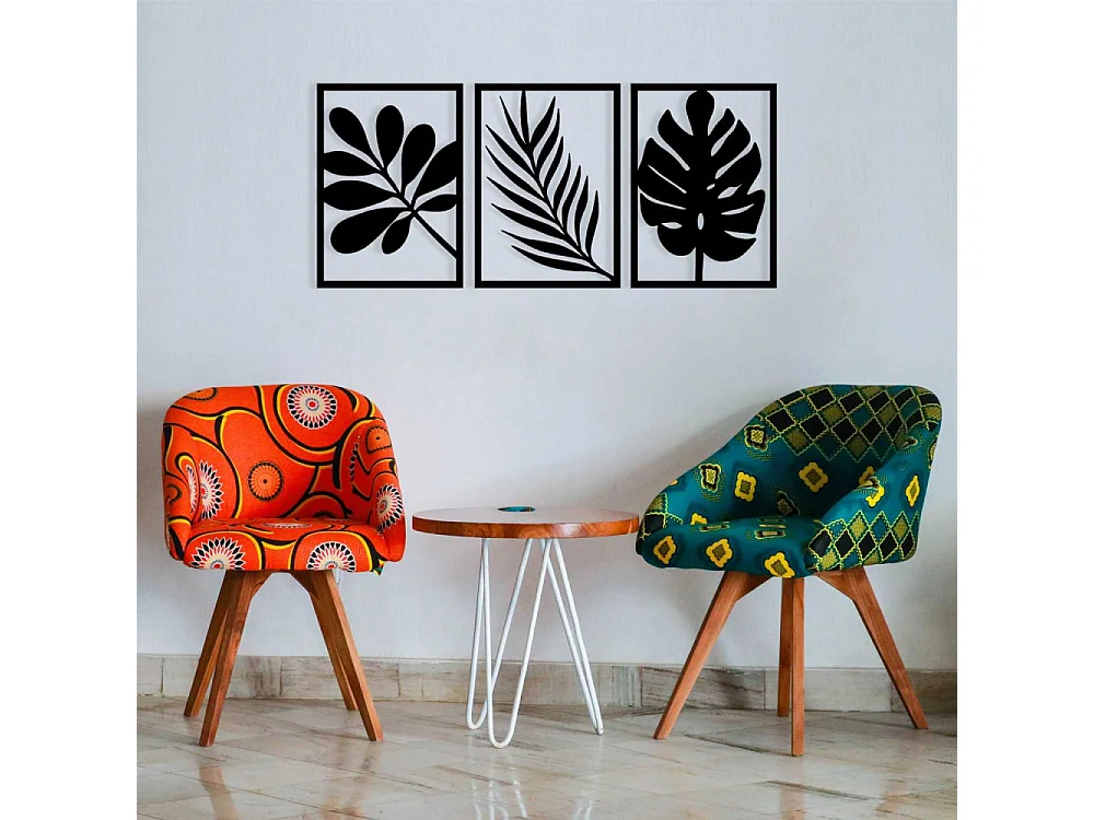 Décoration murale en métal Nature Feuilles