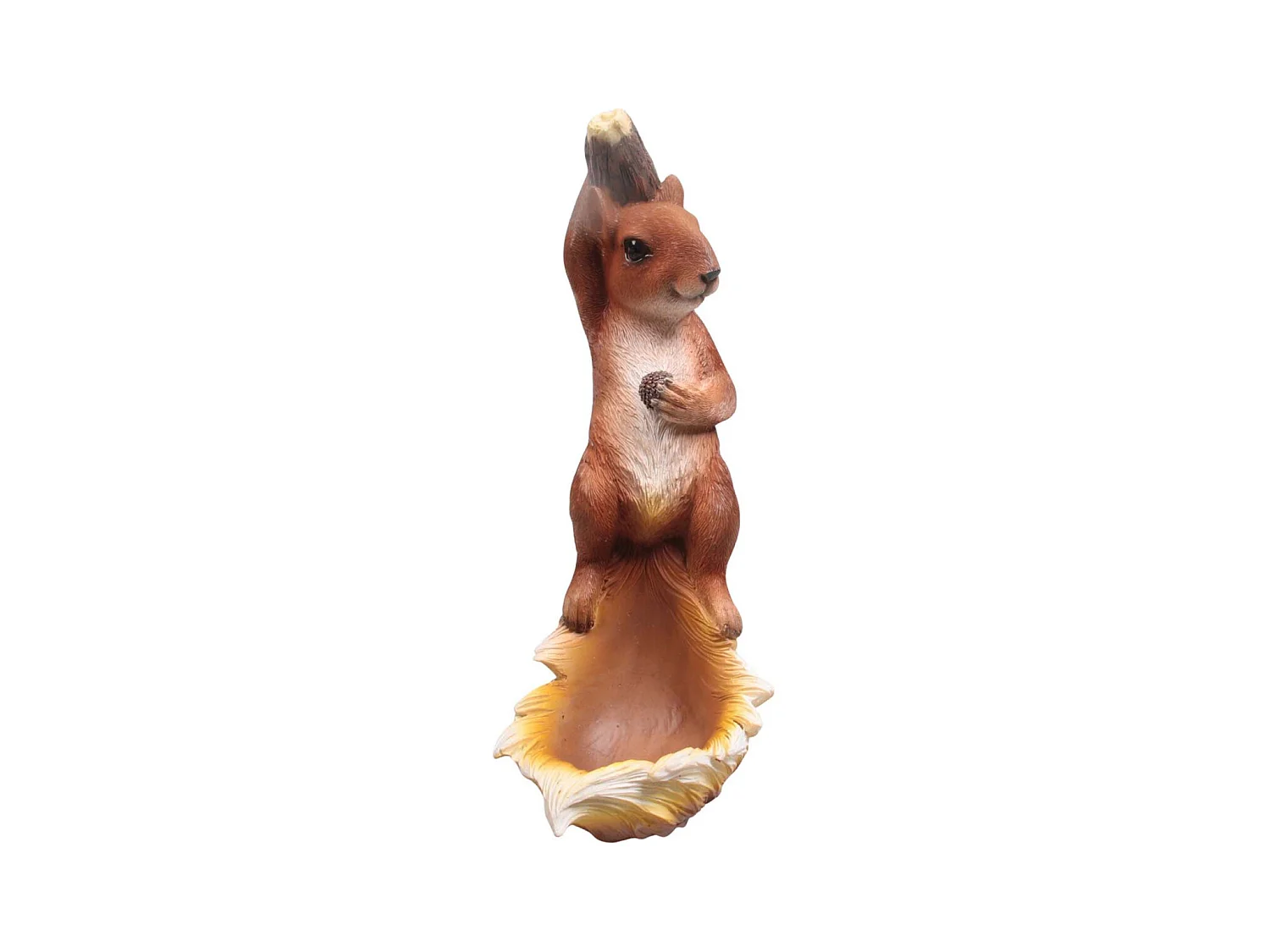Mangeoire écureuil sur arbre en résine 11x9x27 cm