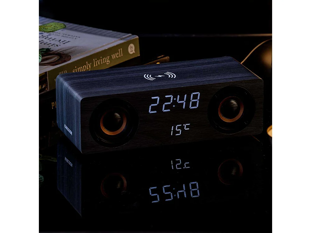 Réveil avec chargeur à induction et enceinte Bluetooth Classic