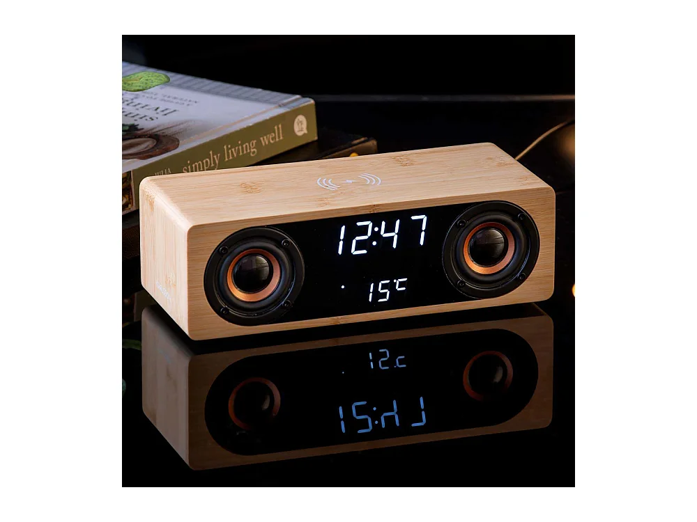 Réveil avec chargeur à induction et enceinte Bluetooth Classic