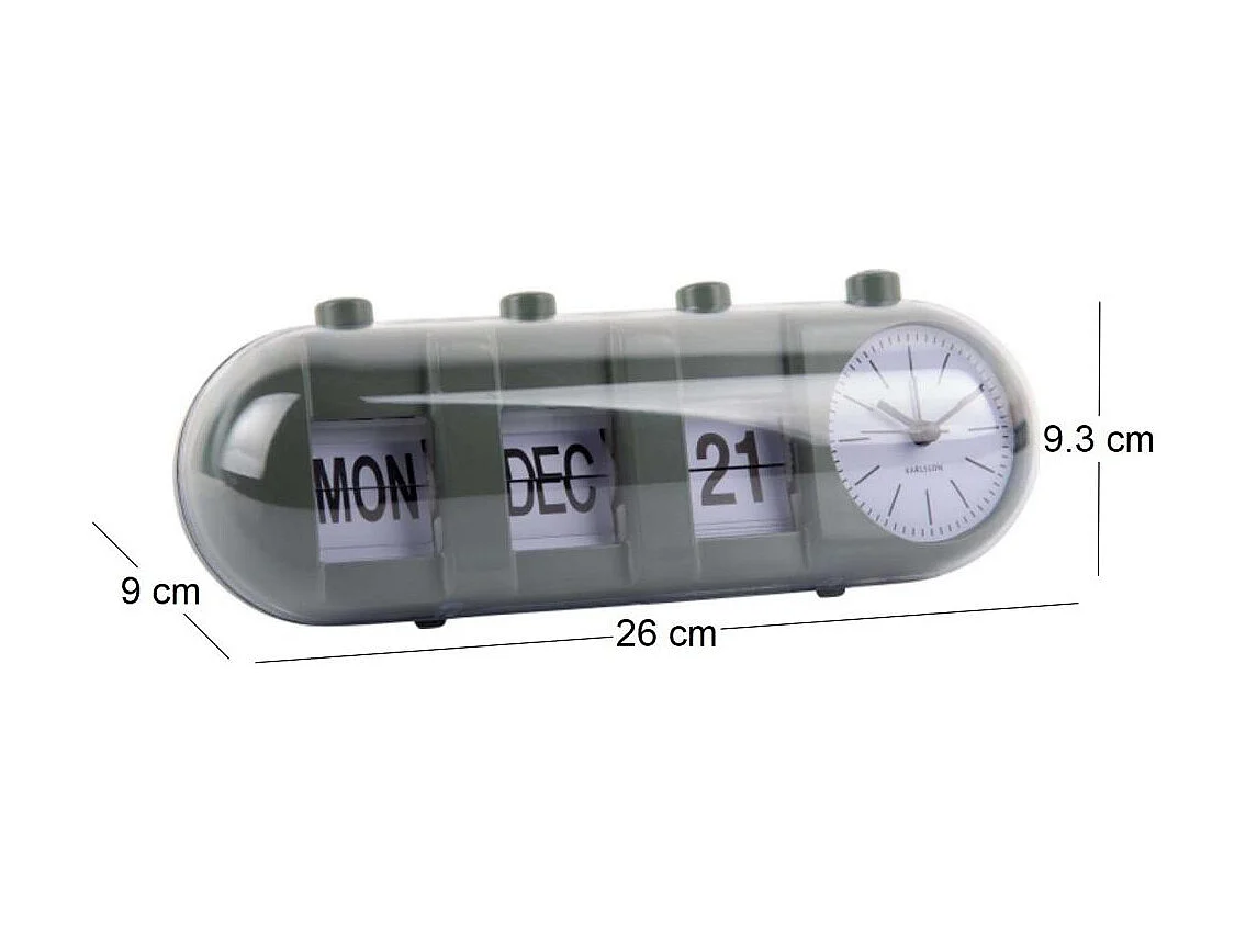 Réveil Retro Tube Calendar Flip Vert