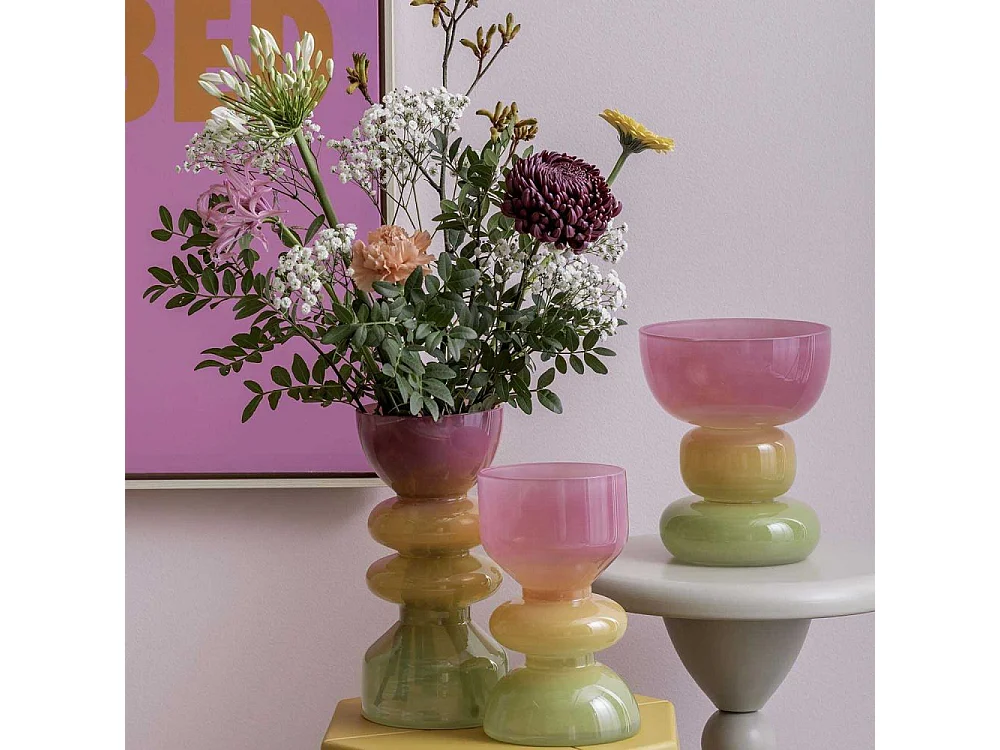 Vase en verre Funky Vibes Taille 3 : 13 x 25 cm