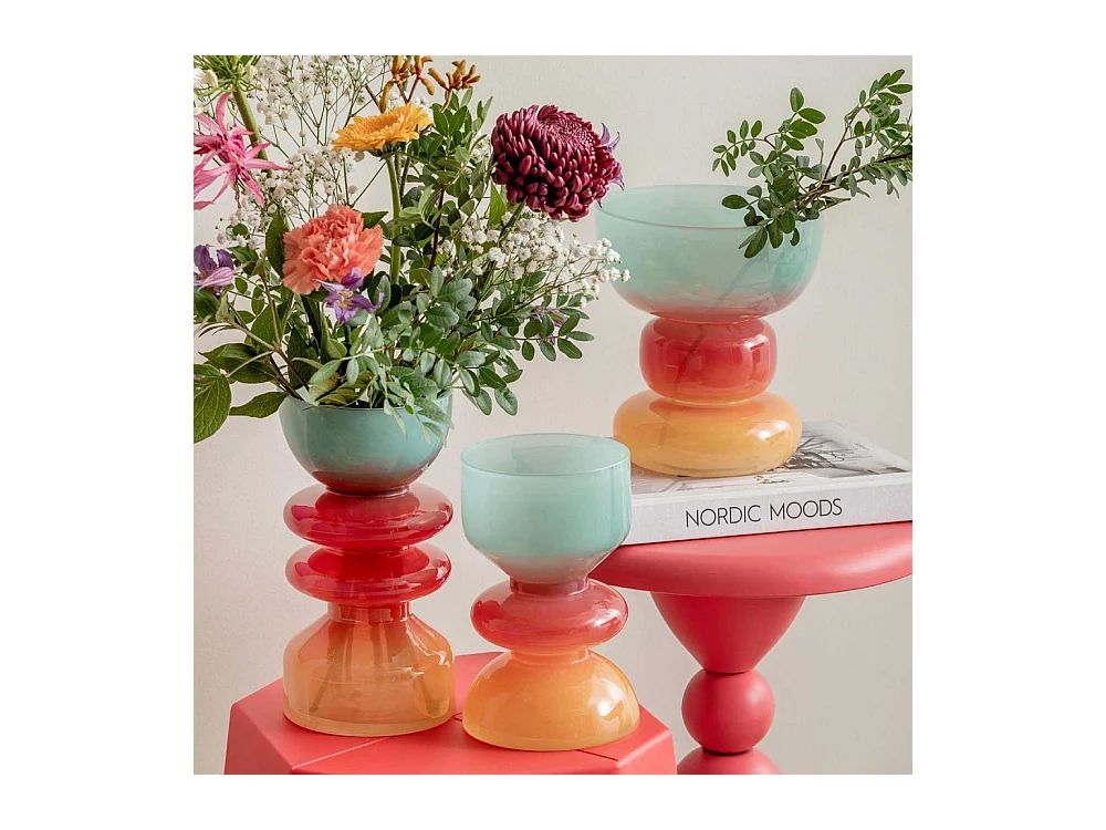 Vase en verre Summer Vibes Taille 1 : 12,5 x 20,5 cm