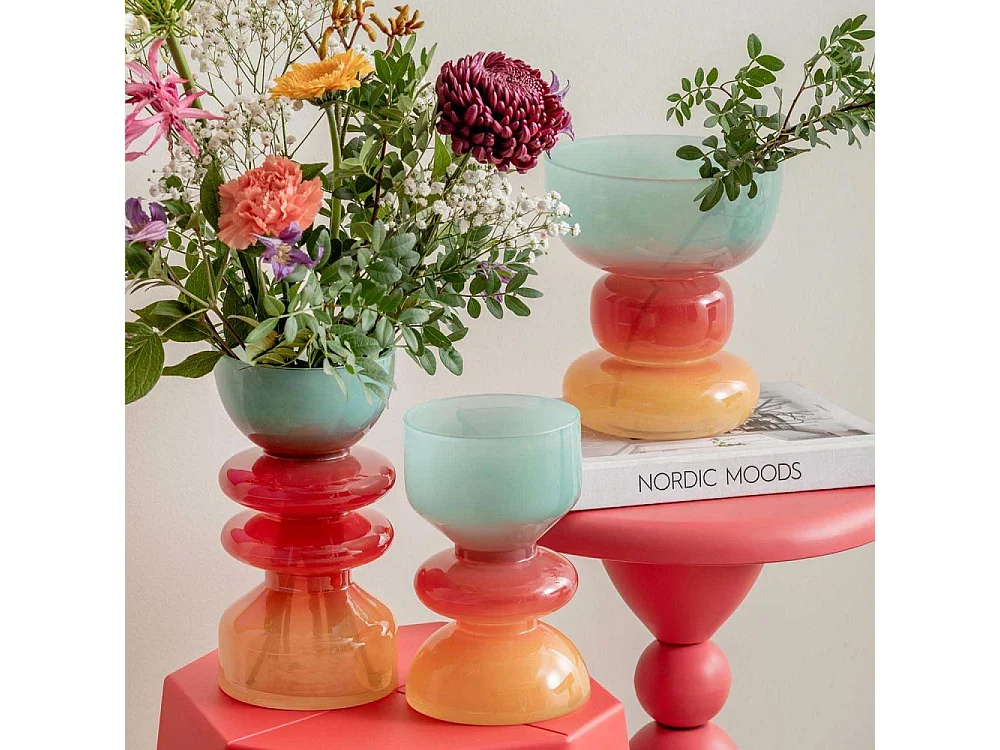 Vase en verre Summer Vibes Taille 1 : 12,5 x 20,5 cm