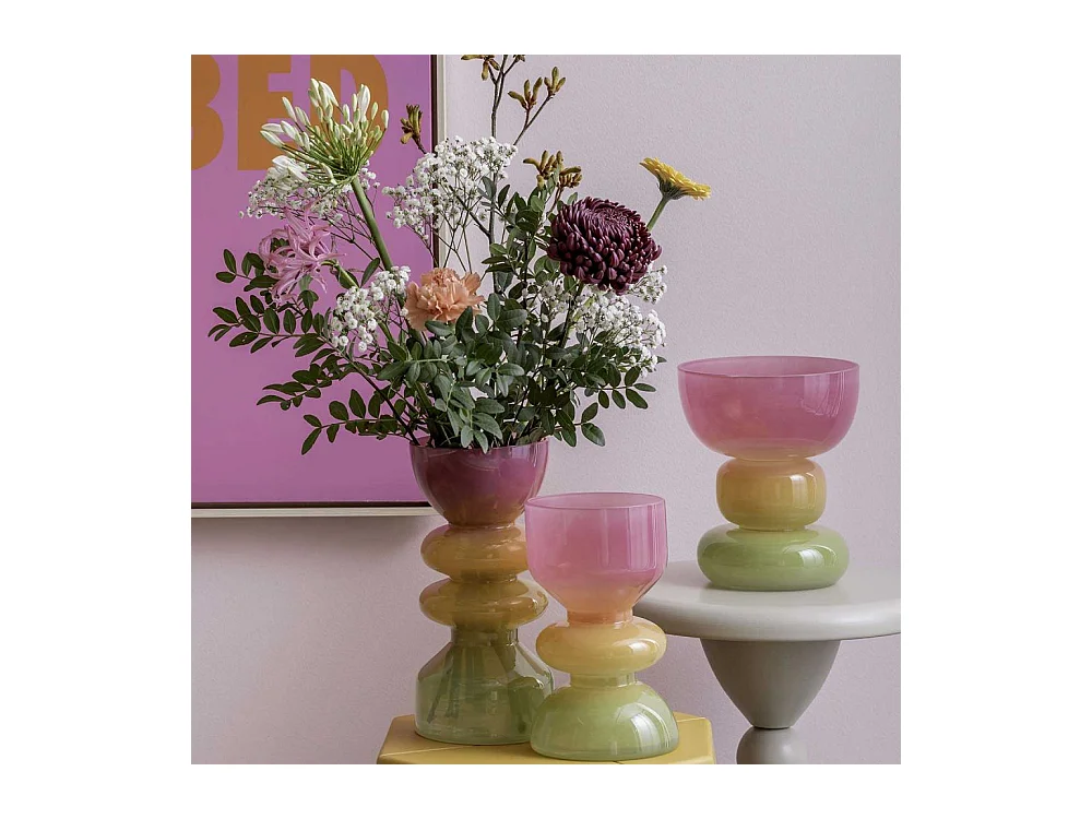 Vase en verre Funky Vibes Taille 1 : 12,5 x 20,5 cm