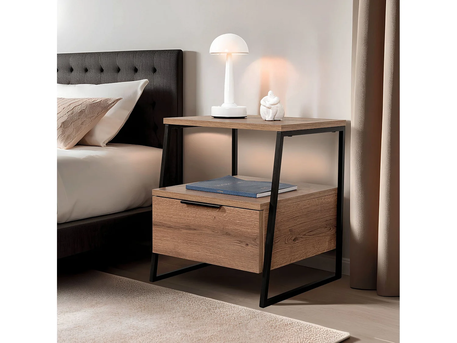 Table de chevet avec rangements Pal