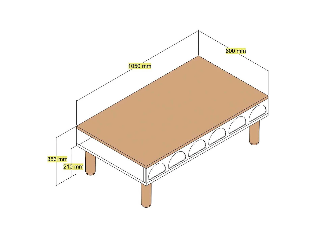 Table basse en aggloméré Bohem