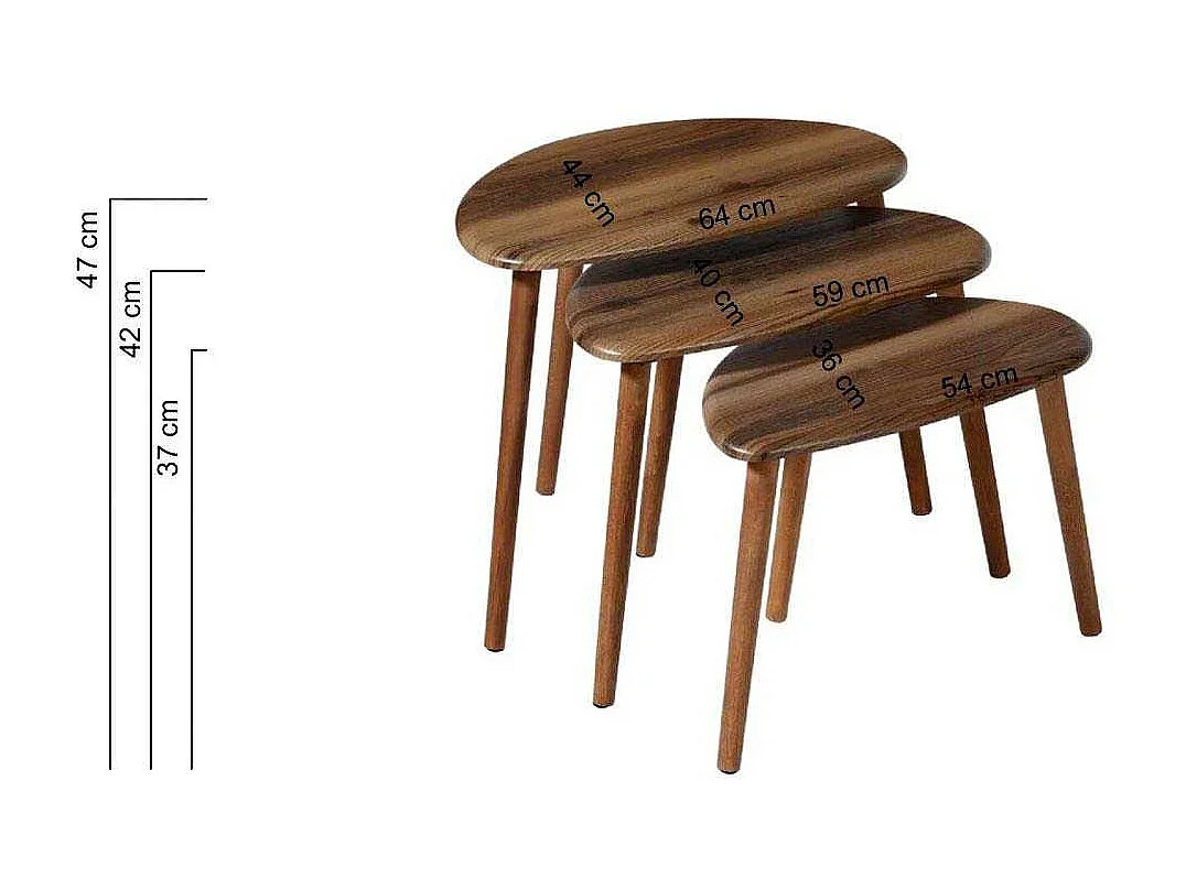 Tables gigognes en aggloméré Tilly