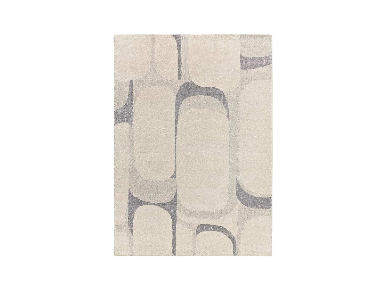 Tapete interior - abstrato - bege / cinza - 200 x 290 cm - PORTO