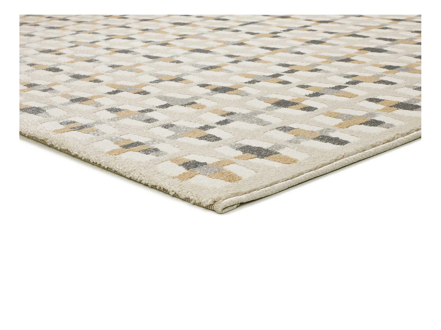 Tapis intérieur - géométrique avec relief - multicolore - 200 x 290 cm - BARESA
