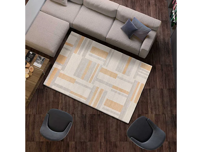 Tapis intérieur - géométrique - beige - 200 x 290 cm - CRAFT