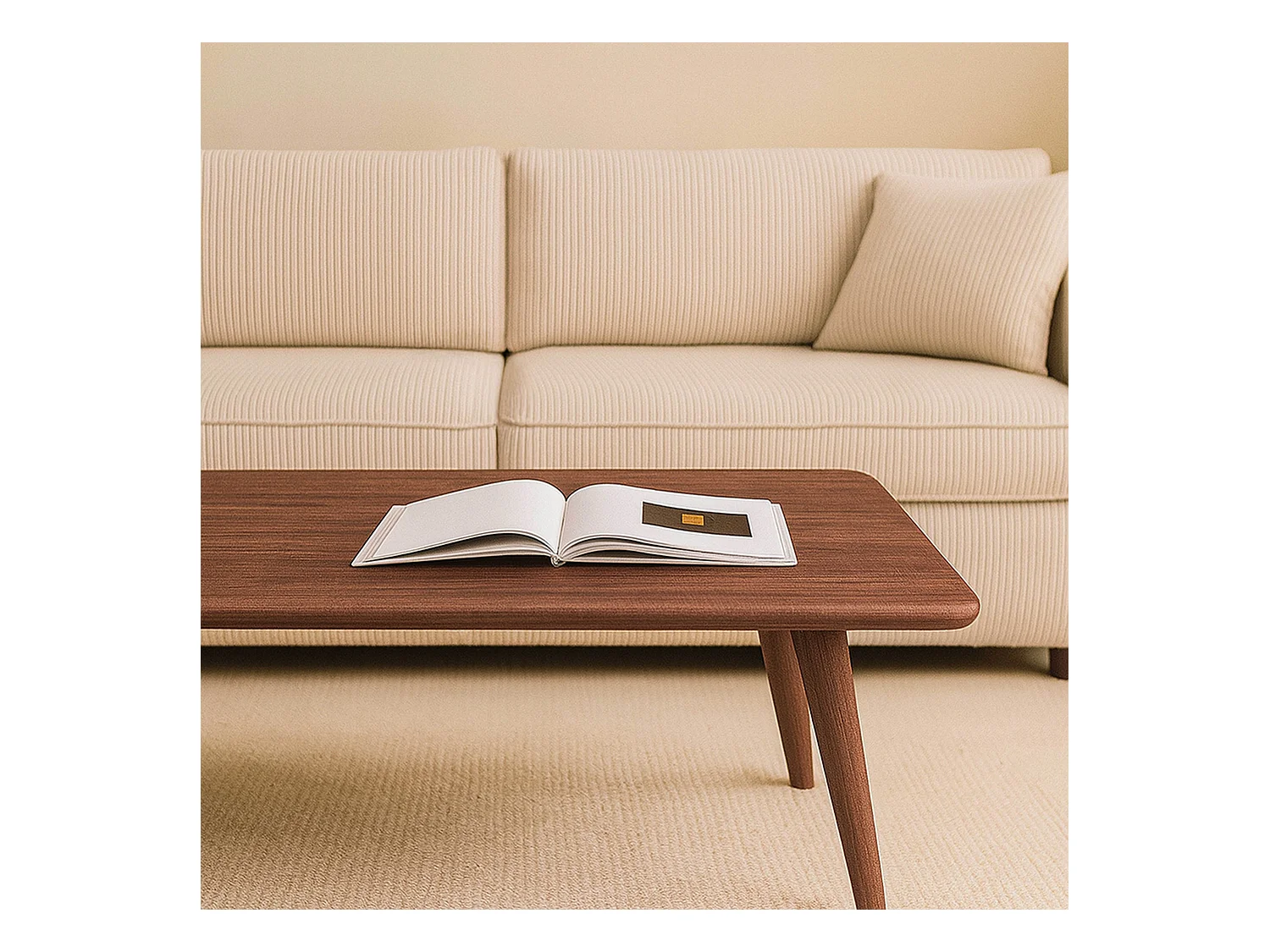 Table basse rectangulaire en MDF bois