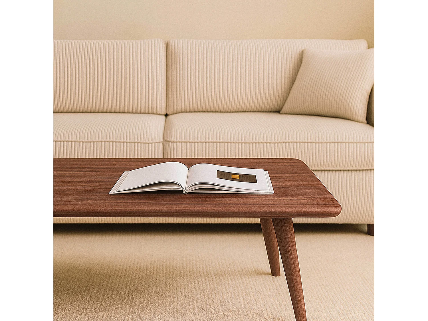 Rechthoekige salontafel van MDF-hout