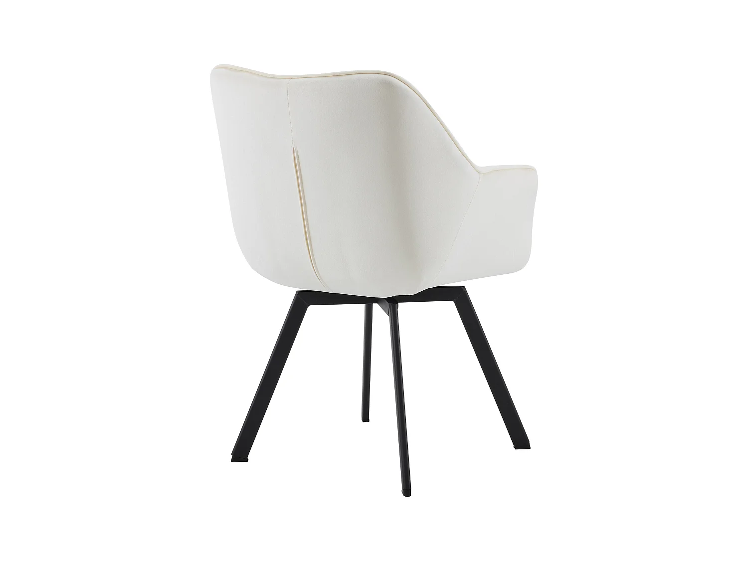 Lot de 2  chaise salle à manger - Velours - Crème - Jordi