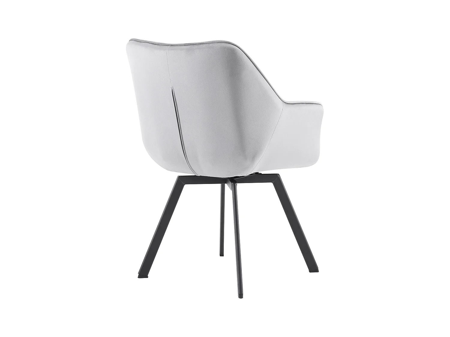 Lot de 2  chaise salle à manger - Velours - Gris foncé - Jordi