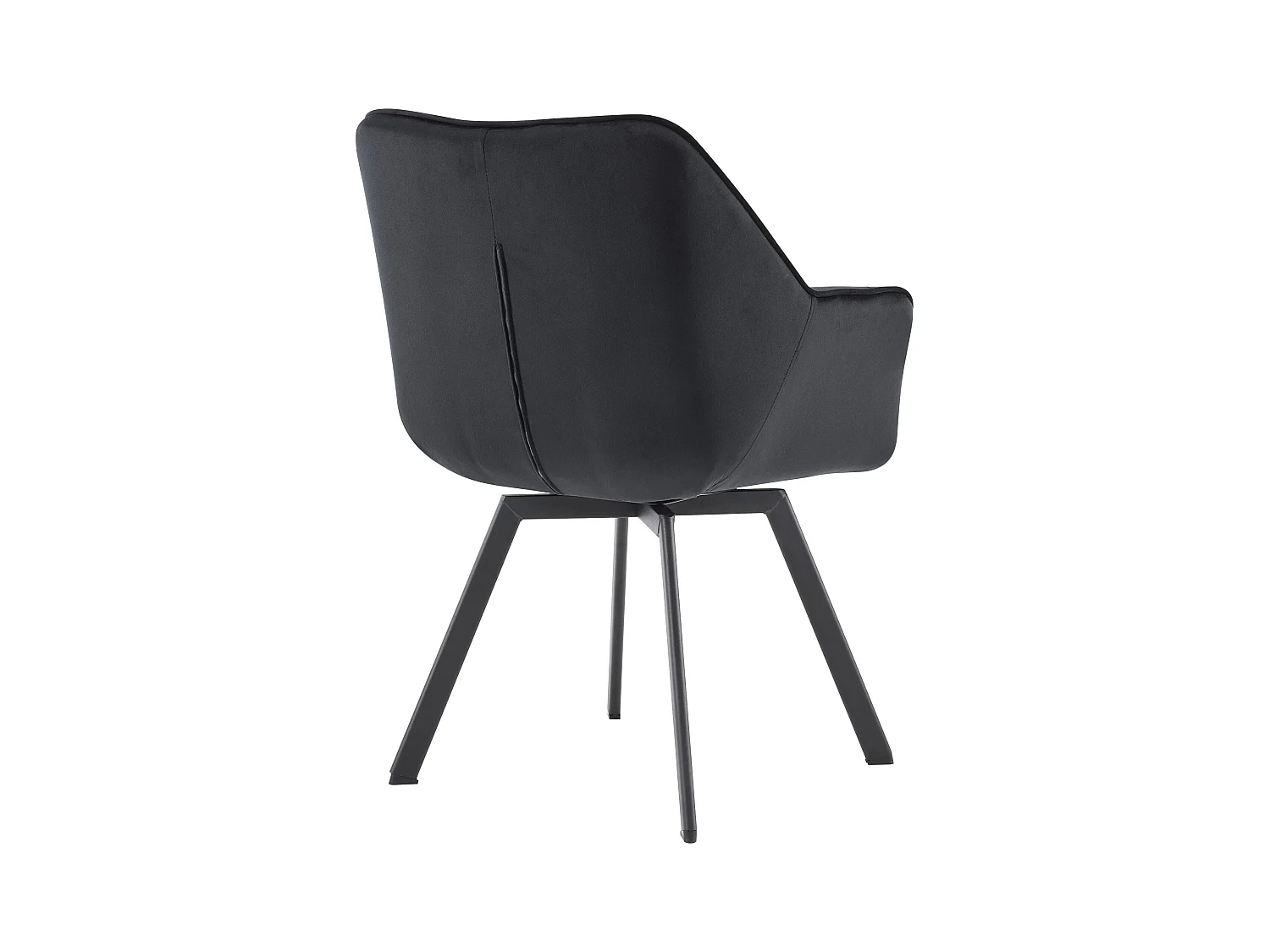 Lot de 2  chaise salle à manger - Velours - Noir - Jordi