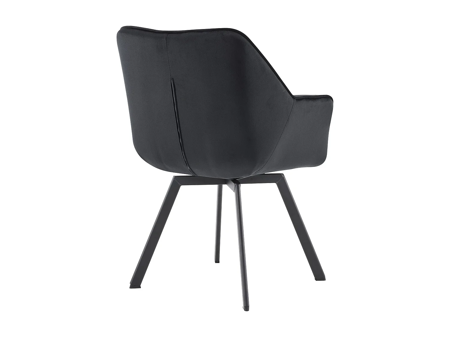 Lot de 2  chaise salle à manger - Velours - Noir - Jordi