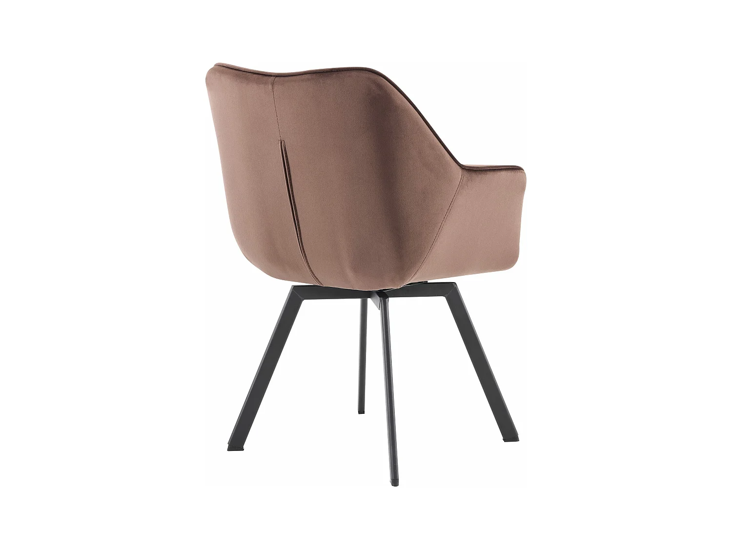 Lot de 2  chaise salle à manger - Velours - Marron - Jordi