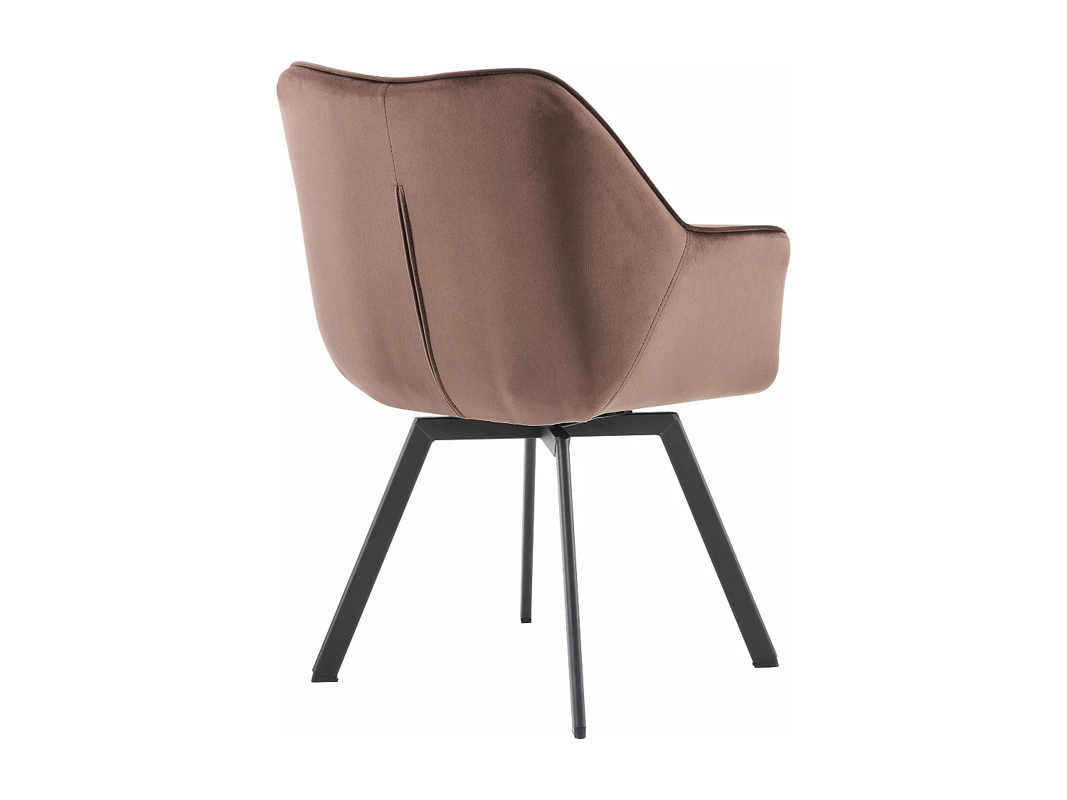 Lot de 2  chaise salle à manger - Velours - Marron - Jordi