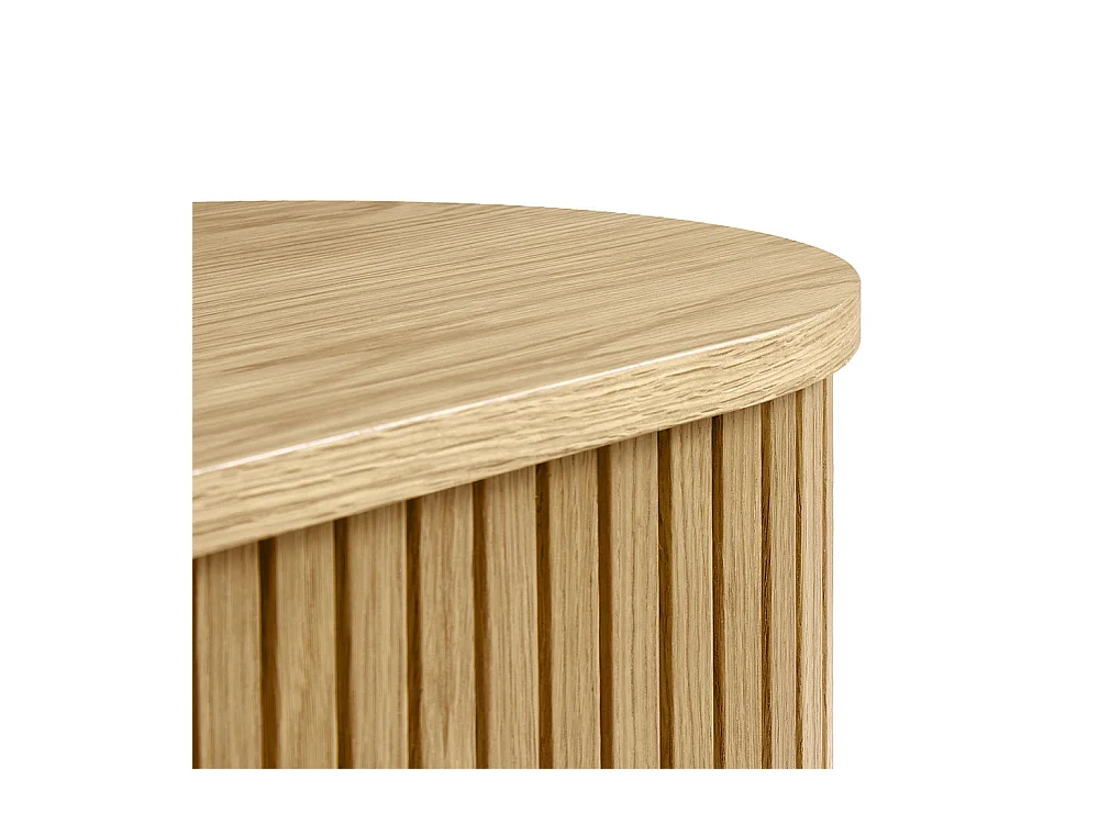 Meuble bas 2 portes 180 cm - Bois naturel - ALBA