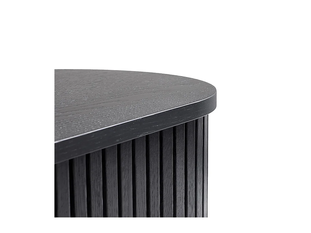 Meuble bas 2 portes 180 cm - Bois noir - ALBA