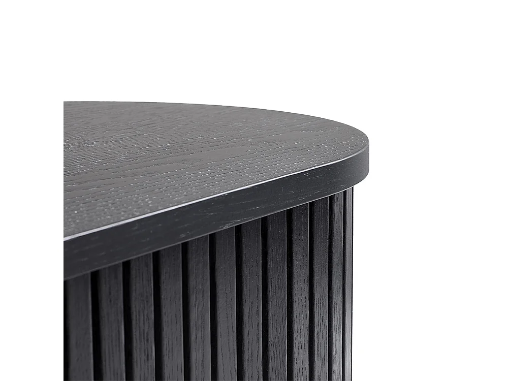 Meuble bas 2 portes 180 cm - Bois noir - ALBA