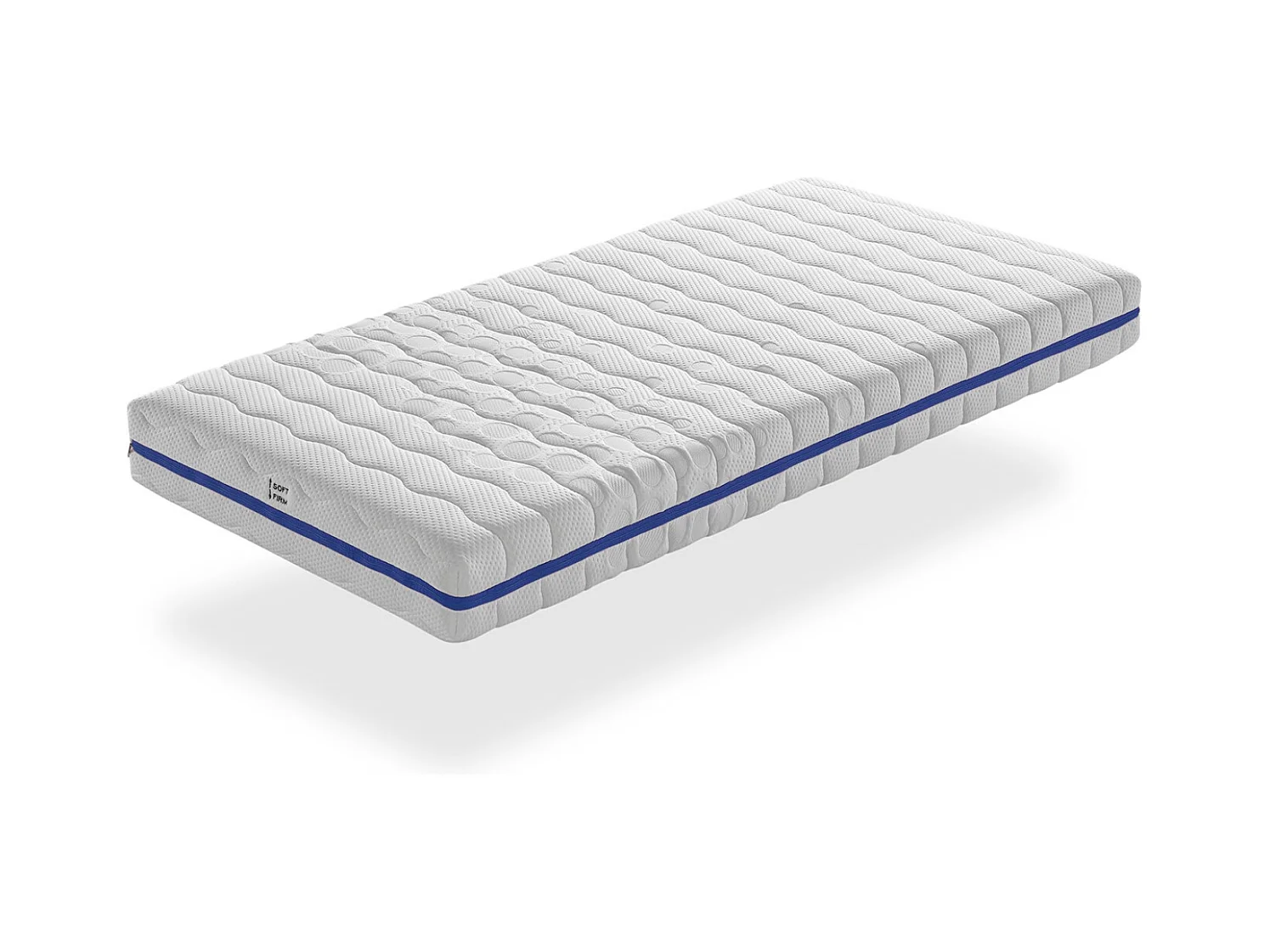 Matelas 90X200 BELICE en mousse Hauteur 20 cm | 2 fermetés en 1 | Niveau de dureté H2 et H3 | Articulé