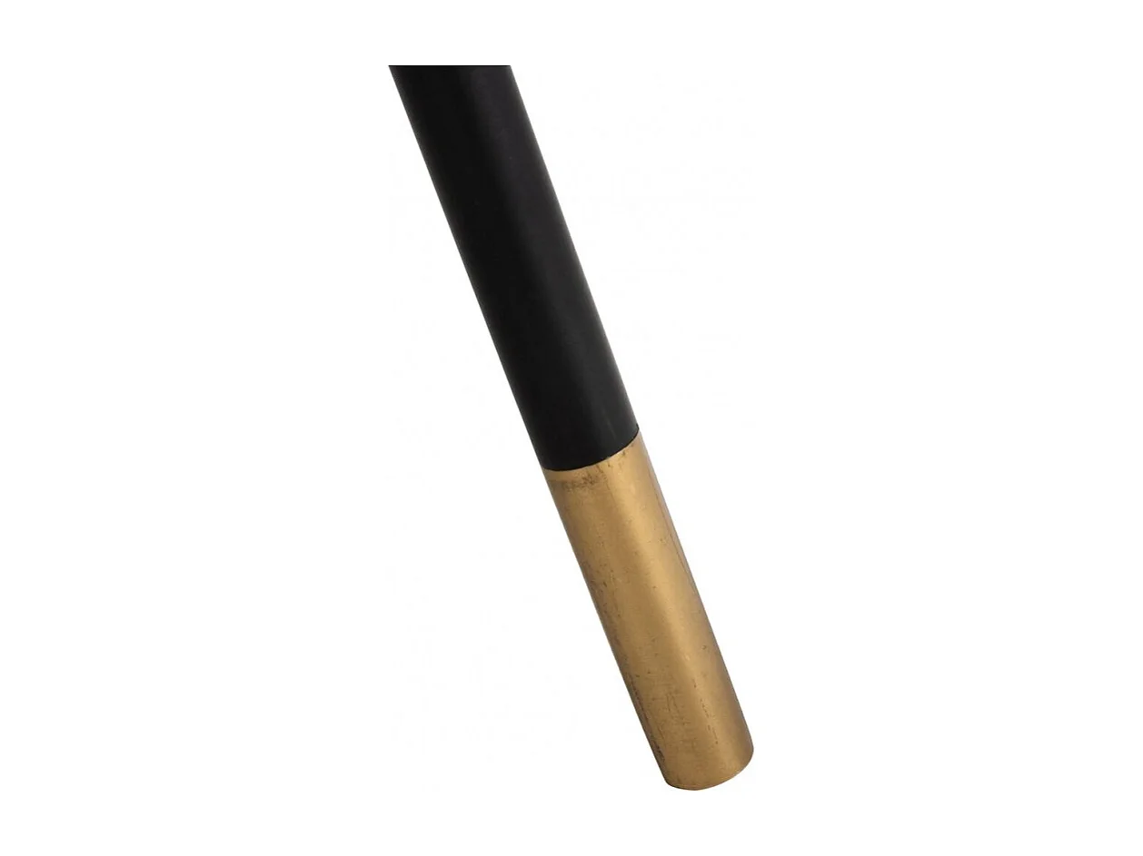 Table basse ronde D. 73 cm noir et pieds dorés - ROLL 6082