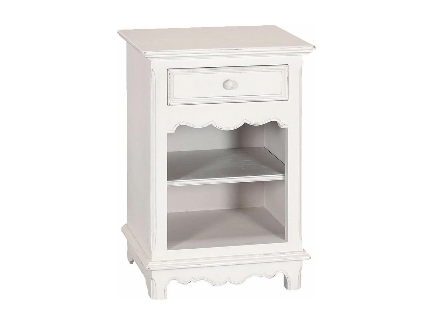 Table de chevet MDF Blanc - Harmonie Interior's