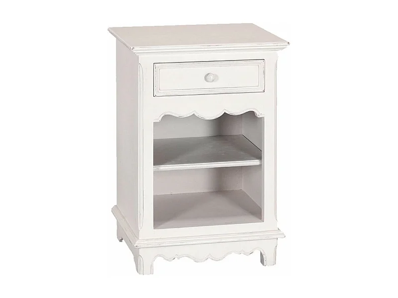 Table de chevet MDF Blanc - Harmonie Interior's